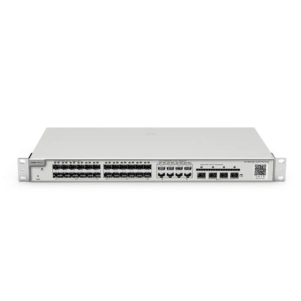Rg-Nbs5200-24Sfp/8Gt4Xs 24 Sfp Ports (Sfp: 100/1000M Ports), 8 Combo 10/100/1000Base-T Ports, 4 Sfp+ 10Gbase-X Ports Ruijie