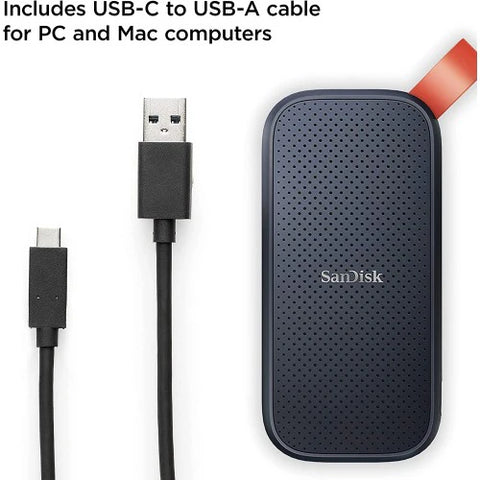SanDisk Portable SSD 1TB - Up to 800MB/s, USB-C, USB 3.2 Gen 2 - SDSSDE30-1T00-G26 Sandisk