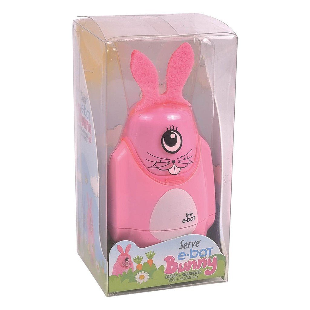 SERVE E-BOT ERASER & SHARPENER COMBO BUNNY ColorWaves