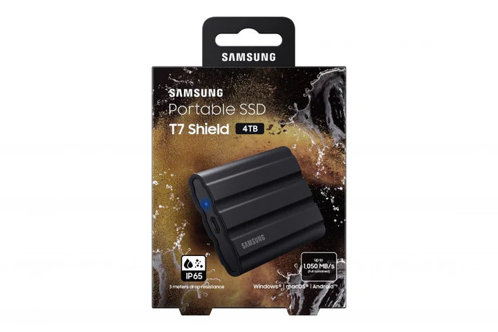 SAMSUNG 4TB External T7 Portable SSD Shield Black MU-PE4T0S Samsung