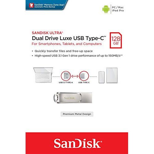 SanDisk 128GB Ultra Dual Drive Luxe USB Type-C Sandisk