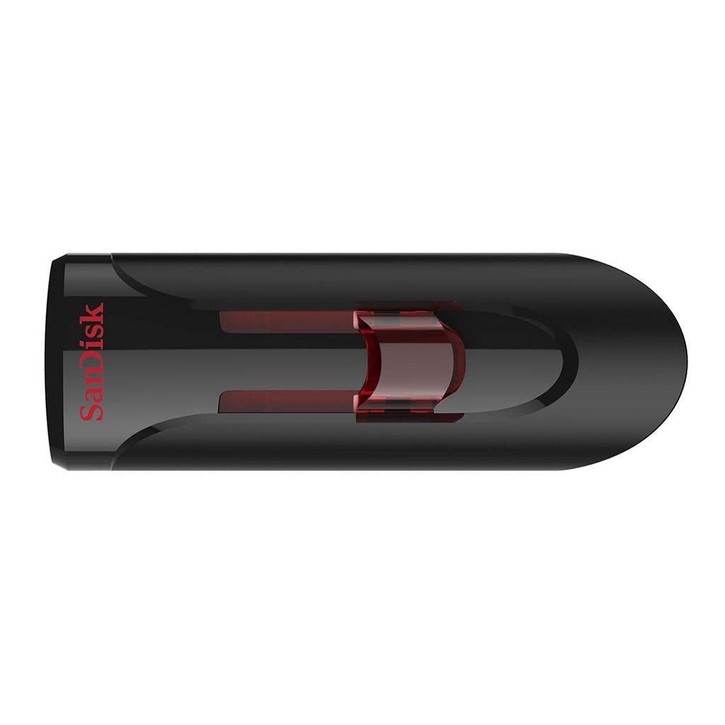 SanDisk Cruzer Glide 3.0 USB Flash Drive, CZ600 64GB, USB3.0, Black with red Slider Sandisk