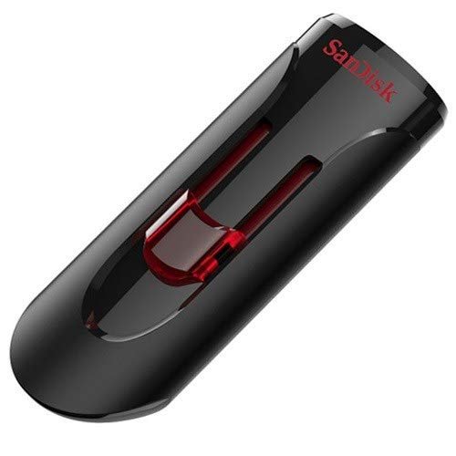 SanDisk Cruzer Glide 3.0 USB Flash Drive, CZ600 64GB, USB3.0, Black with red Slider Sandisk