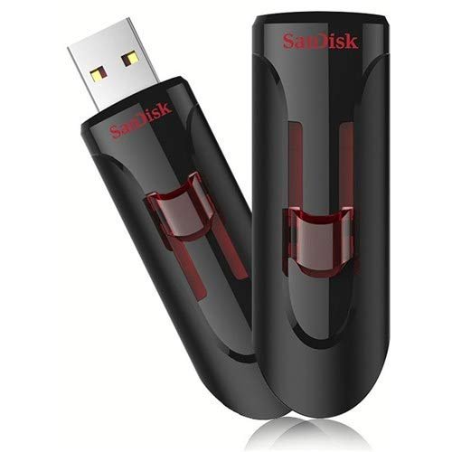 SanDisk Cruzer Glide 3.0 USB Flash Drive, CZ600 64GB, USB3.0, Black with red Slider Sandisk