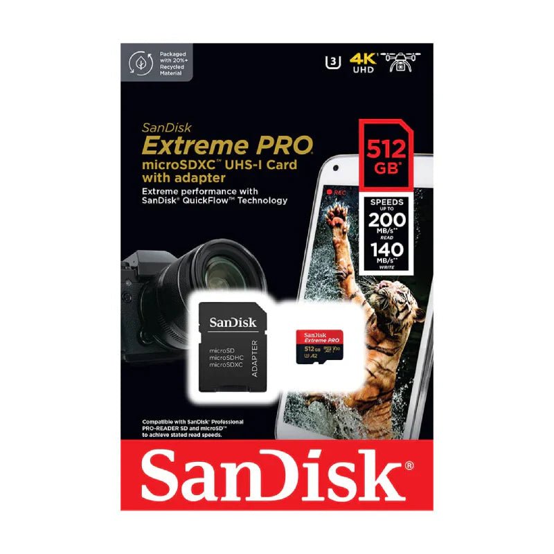 SanDisk Extreme PRO microSDXC UHS-I CARD - 512GB / Up to 200MB/s Sandisk