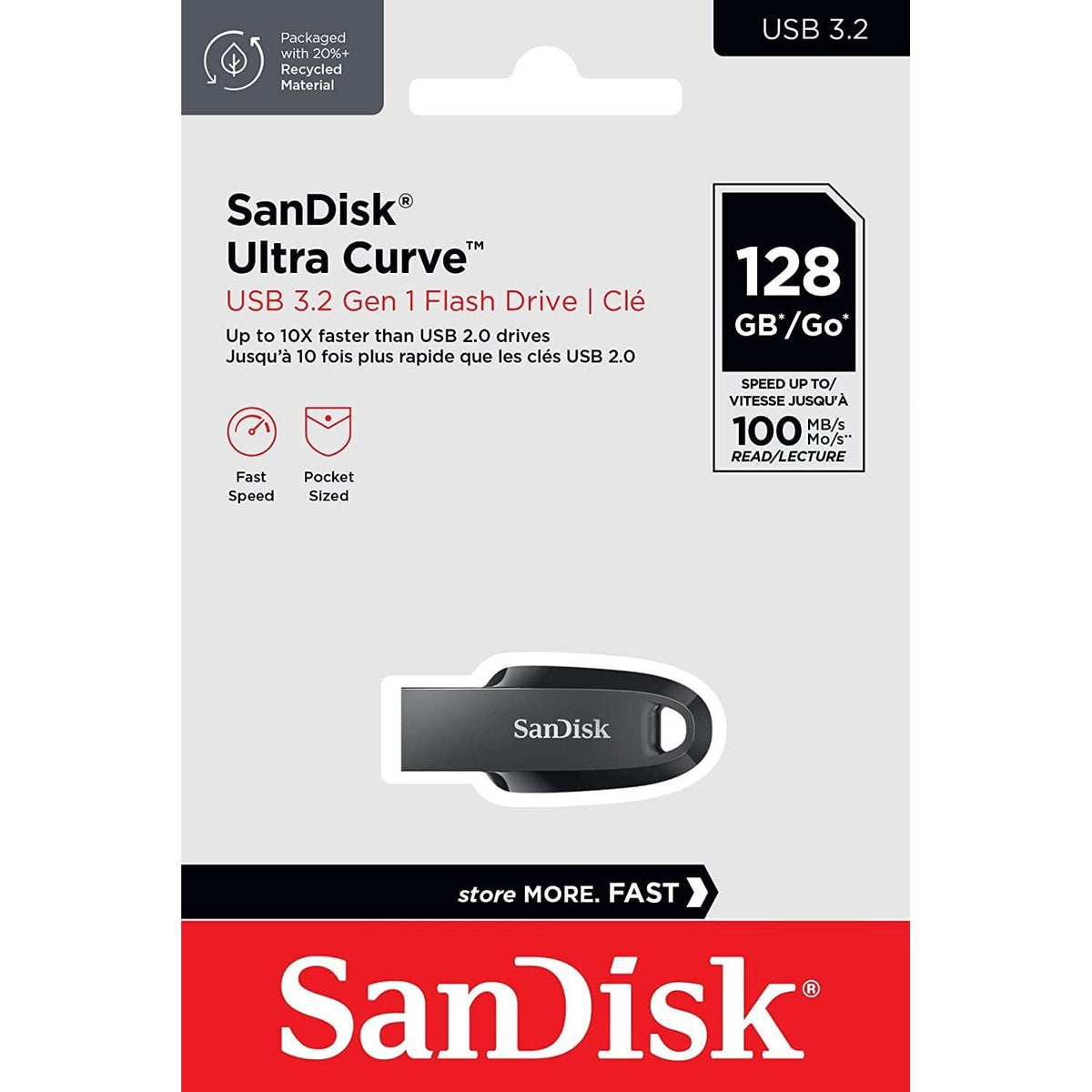 SanDisk Ultra Curve 3.2 Flash Drive - 64GB (Black) Sandisk