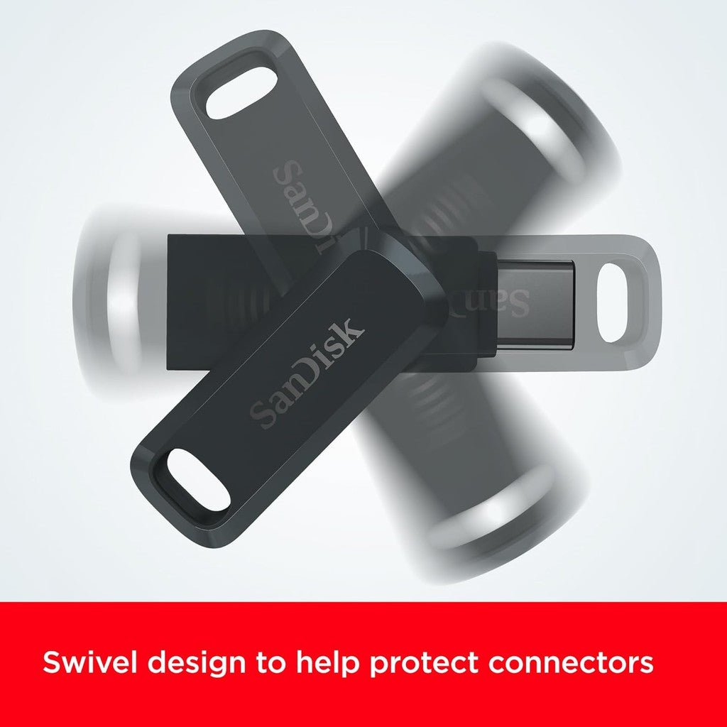 SanDisk Ultra Dual Drive Go Flash Drive - 512GB / Up to 400MB/s / USB 3.2 Gen 1 / Type-C / Black Sandisk