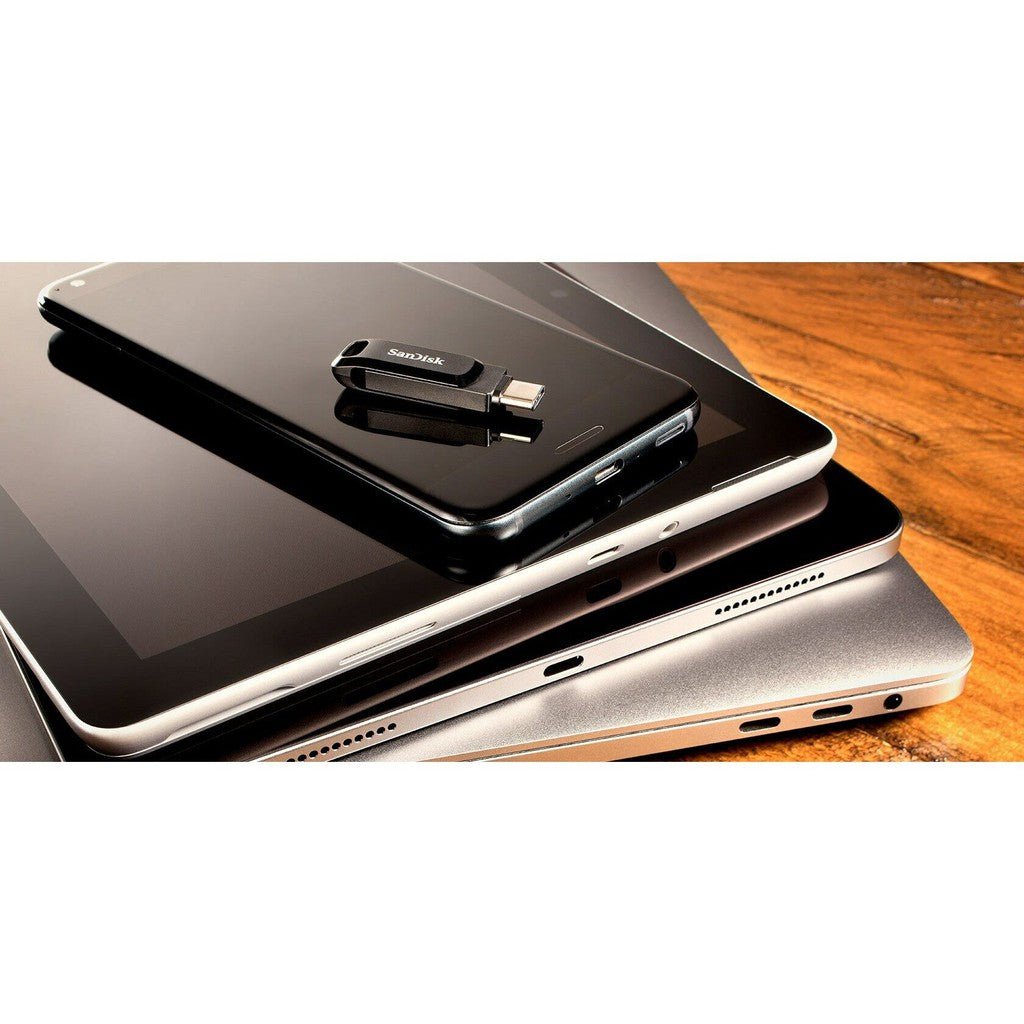 SanDisk Ultra Dual Drive Go Flash Drive - 64GB / Up to 300MB/s / USB 3.2 Gen 1 / Type-C / Black Sandisk