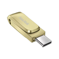 SanDisk Ultra Dual Drive Luxe 512GB Type-C USB 3.2 Gen 1 Read Speed up to 400 MB/s Premium Metal Design - Gold Sandisk