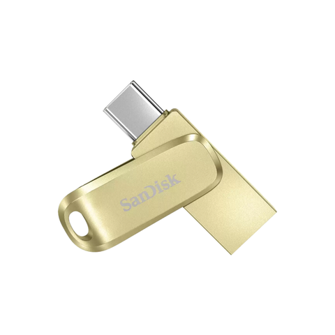 SanDisk Ultra Dual Drive Luxe 512GB Type-C USB 3.2 Gen 1 Read Speed up to 400 MB/s Premium Metal Design - Gold Sandisk