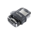 SanDisk Ultra Dual Drive m3.0 - 128GB / Up to 130MB/s / USB 3.0 / Micro-USB / Black and Silver Sandisk