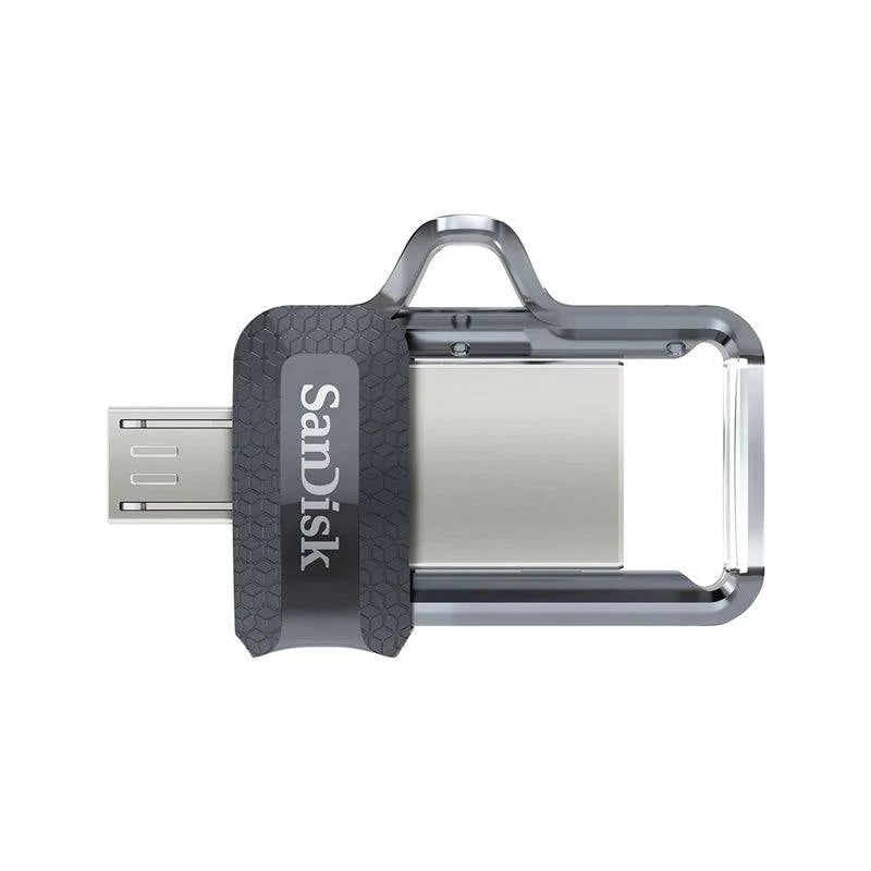 SanDisk Ultra Dual Drive m3.0 - 128GB / Up to 130MB/s / USB 3.0 / Micro-USB / Black and Silver Sandisk