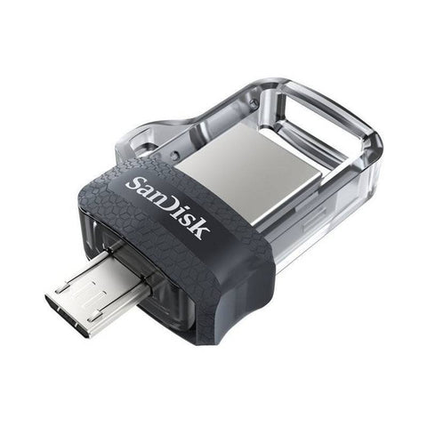 SanDisk Ultra Dual Drive m3.0 - 64GB / Up to 400 MB/s / USB 3.0 / Micro-USB / Black and Silver Sandisk