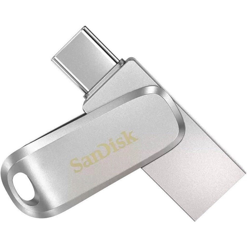 Sandisk Ultra Dual Drive Luxe Flash Drive – 64Gb/ 400Mb/S/ Usb 3.1 Gen 1/ Type-C/ Silver Sandisk