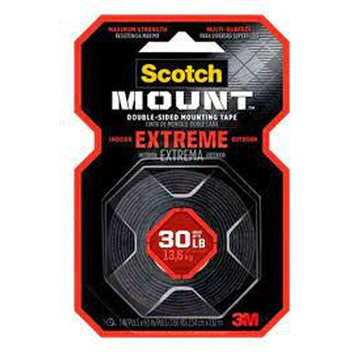 Scotch Black Extreme Mounting Tape - 1-Inch X 400-Inches, , 1-Roll ColorWaves