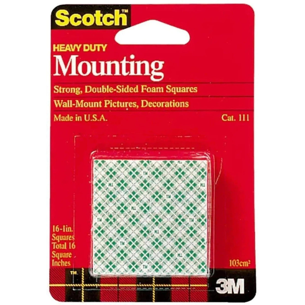 Scotch White Mounting Tape - 111-Esf, 1 In (2.54 Cm), 16 Per Pack ColorWaves