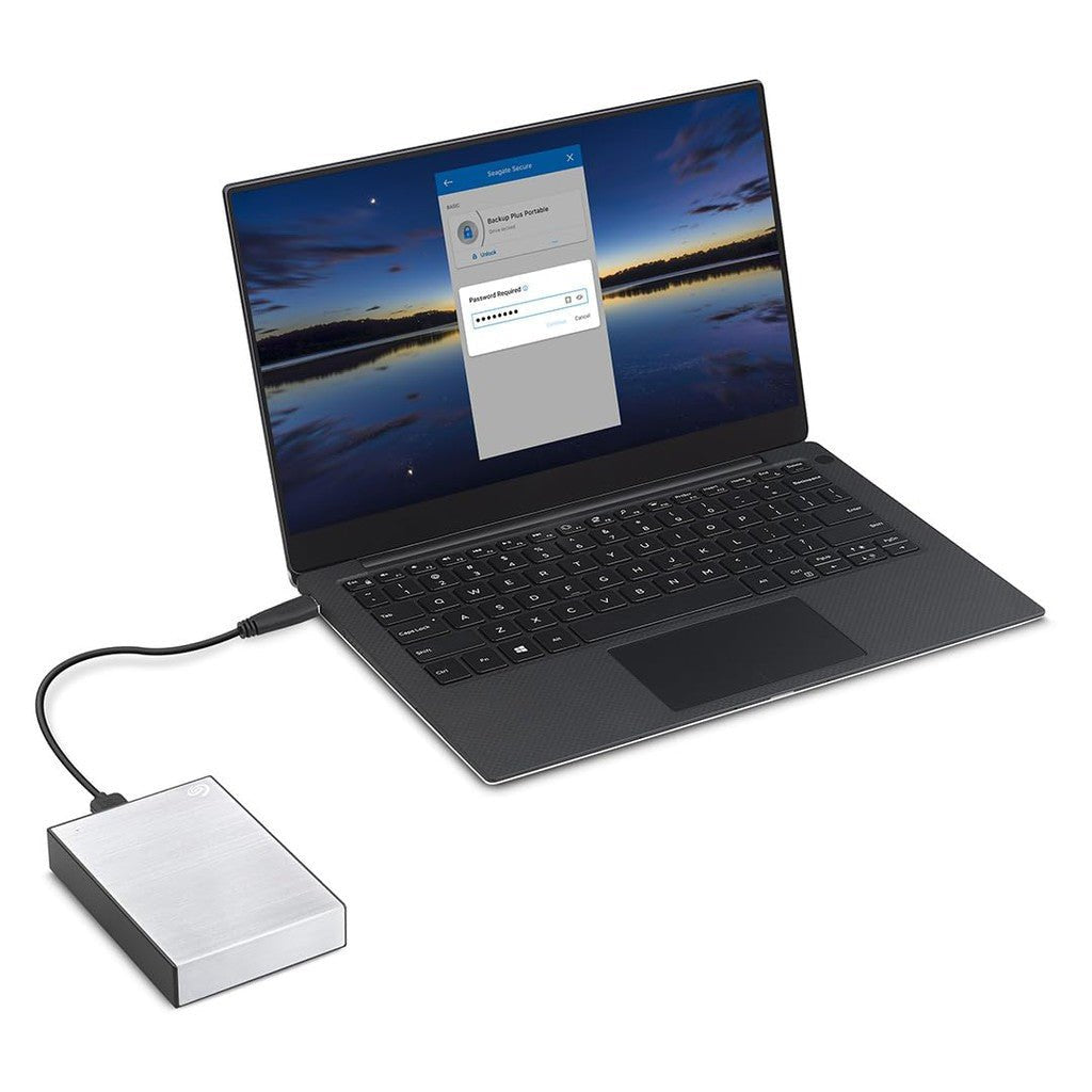 Seagate One Touch 2TB External HDD with Password Protection Silver (STKY2000401) ColorWaves