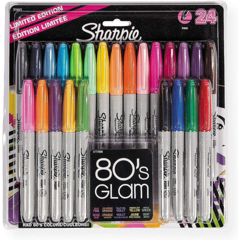 Sharpie 80’s Glam Markers Limited Edition Set 24 Colors ColorWaves