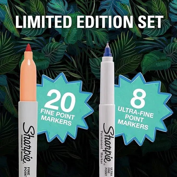Sharpie Fine Permanent Marker 28 Box ColorWaves
