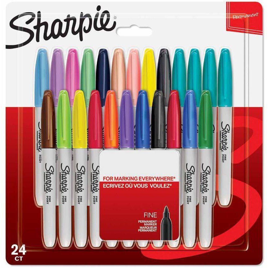 Sharpie Fine Permanent Markers 24 Colors ColorWaves