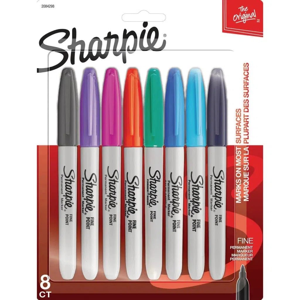 Sharpie Fine Permanent Markers 8 Color Set ColorWaves