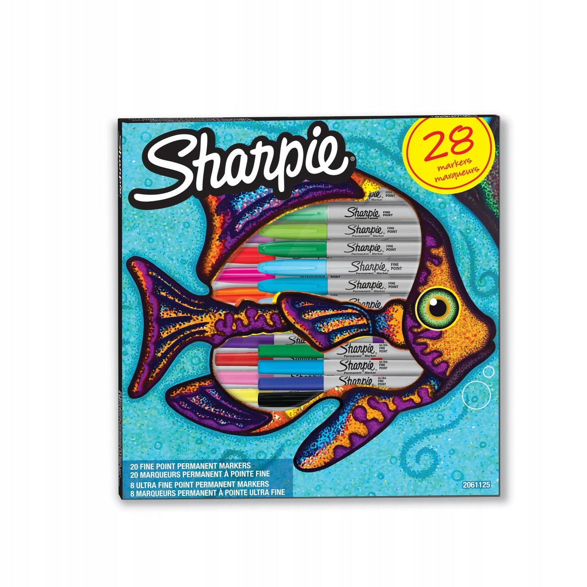 Sharpie Fish Special Edition Permanent Marker Set Assorted, 28 Pieces ColorWaves