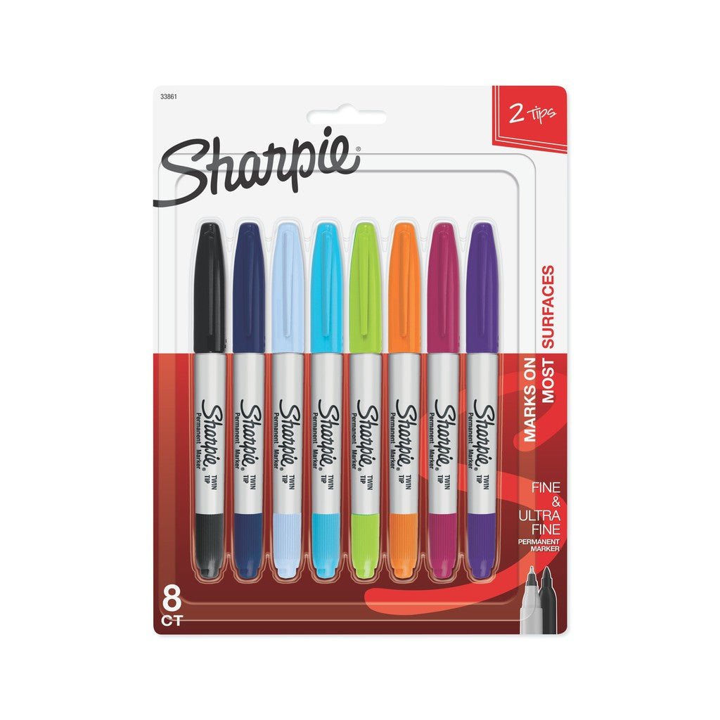 Sharpie Marker Twin Tip Assorted 8 Pack ColorWaves
