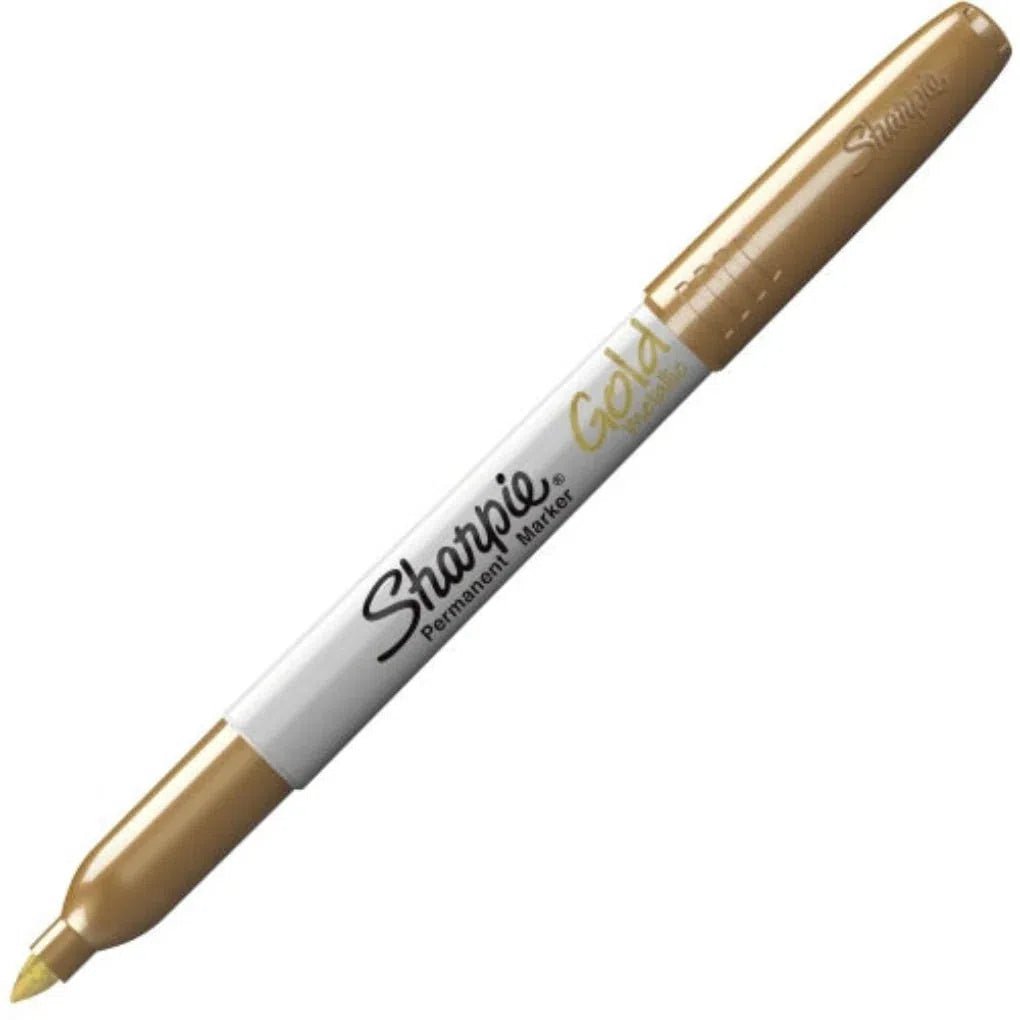 Sharpie Metallic Permanent Markers Fine Marker Point Gold ColorWaves