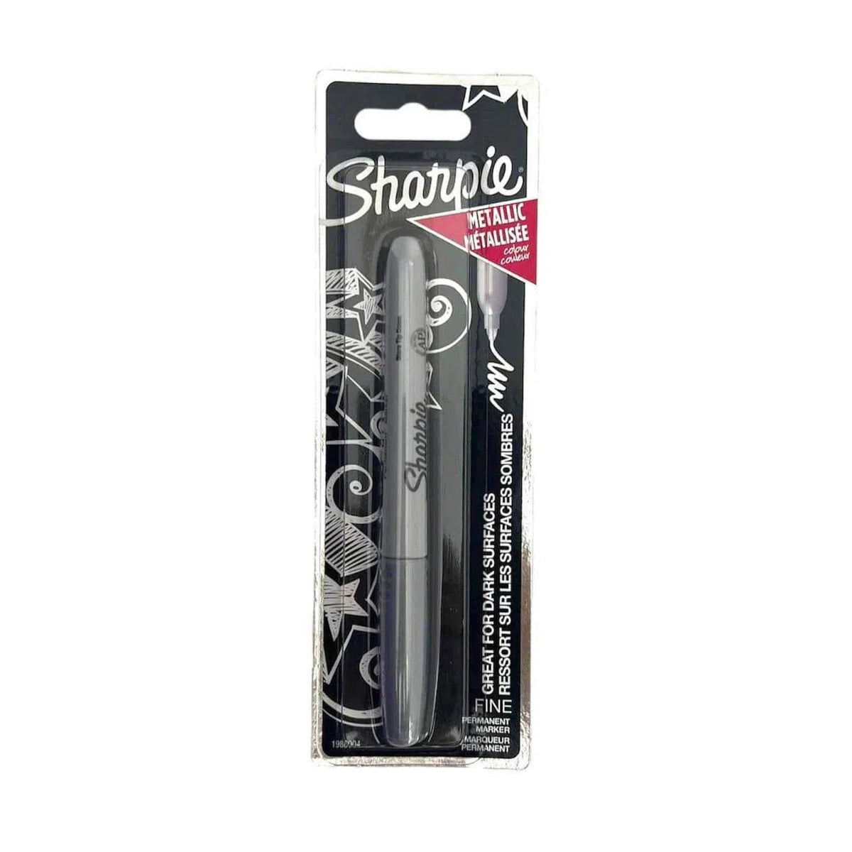 Sharpie Metallic Silver Marker Fine Tip ColorWaves