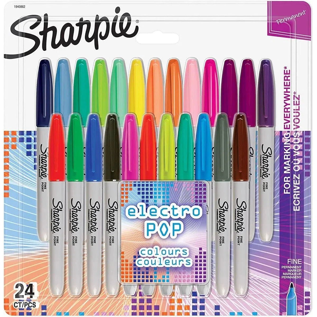 Sharpie Permanent Marker Electro Pop 24 ColorWaves