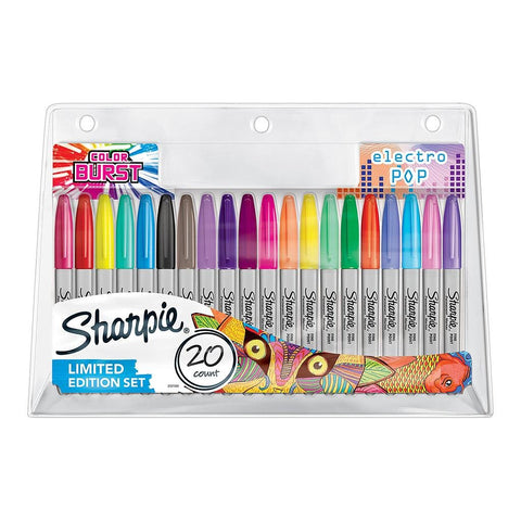 Sharpie Permanent Markers Electropop 20 Colors ColorWaves