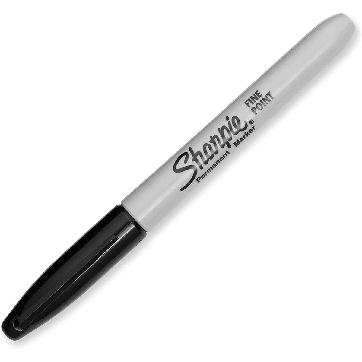 Sharpie Permanent Markers, Fine Point, Black, 12 Count ColorWaves