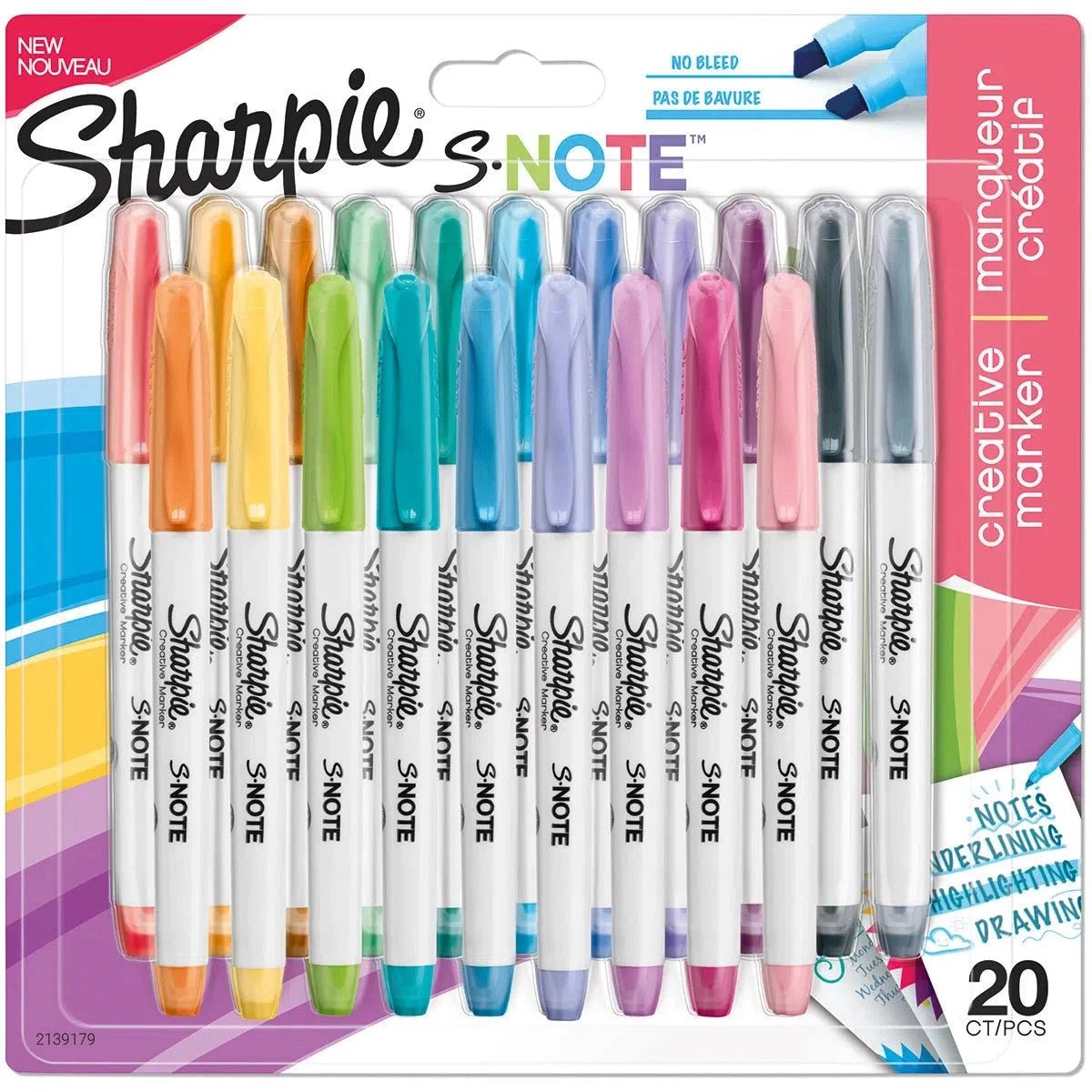 Sharpie S-Note Creative Marker 20 Color ColorWaves