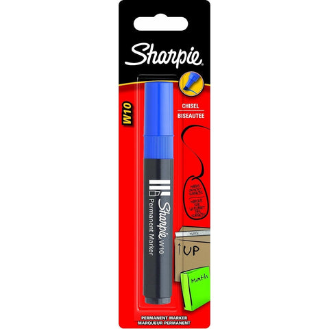 Sharpie W10 Blue Permanent Marker Chisel Tip ColorWaves