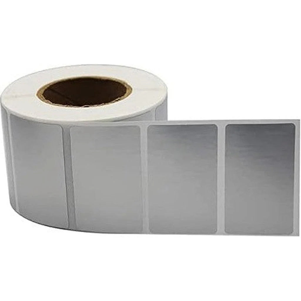 Silver Polyester labels 50mmx25mm ColorWaves