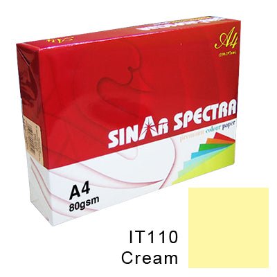 Sinar Spectra Colour Paper A4 80 Gsm IT 110 Cream Colour ColorWaves