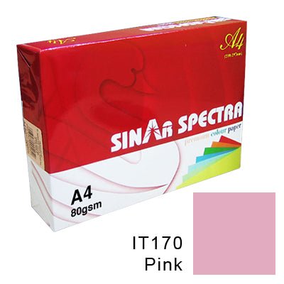 Sinar Spectra Colour Paper A4 80 Gsm IT 170 Pink Colour ColorWaves