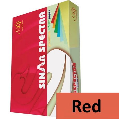 Sinar Spectra Colour Paper A4 80 Gsm IT 250 Red Colour ColorWaves