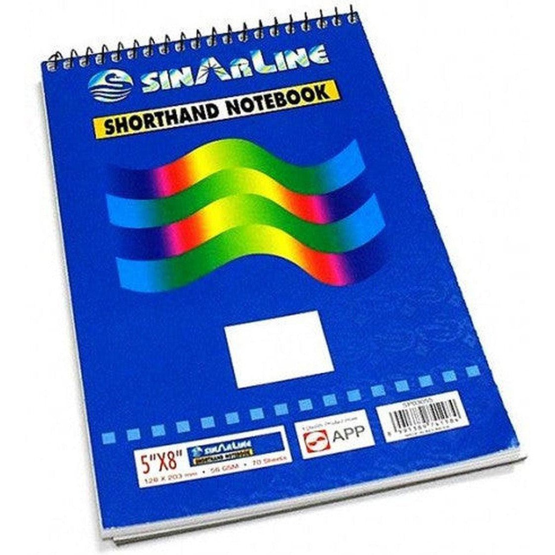Sinar Spiral Short Hand Pad A5 5" X 8 " ColorWaves