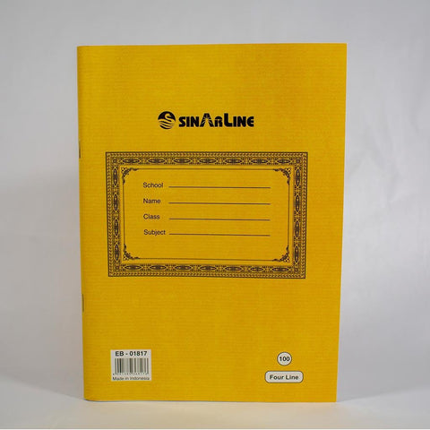 Sinarline Exercise Book 4 Line Ruling 100Sheets EB-02354 ColorWaves