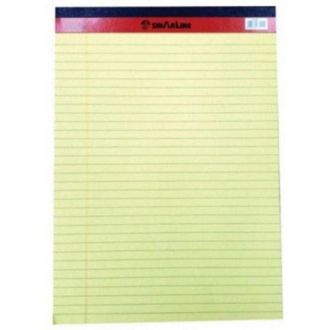 Sinarline Legal Pad Yellow/White A5 5x8 Inches ColorWaves