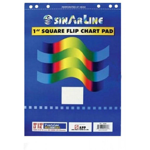 Sinarline Plain Flip Chart A1 Pad 25 Sheets ColorWaves