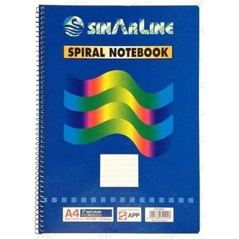 Sinarline Side Spiral Notebook A4 Size 70 Pages ColorWaves