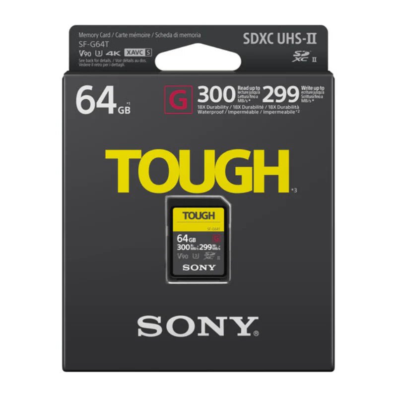 Sony SF-G64T/T1 64GB TOUGH Series UHS-II SDXC Memory Card ColorWaves