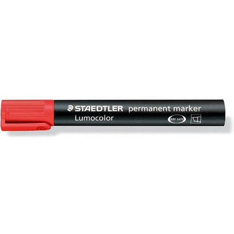 Staedtler 350-2 Chisel Tip Permanent Marker Red Pack Of 10 ColorWaves