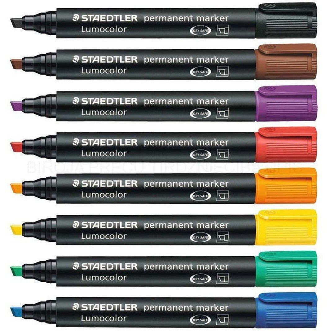 Staedtler 350-3 Chisel Tip Permanent Marker - Pack Of 10 ColorWaves