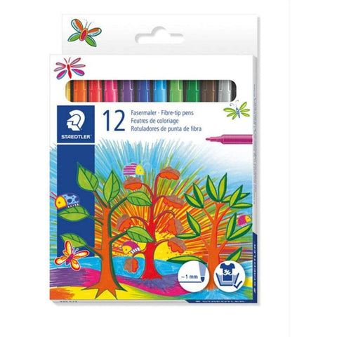 Staedtler Fibre Tip Pens 12 Colors ColorWaves