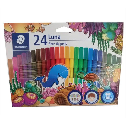 Staedtler Fibre Tip Pens 24 Colored Pens ColorWaves