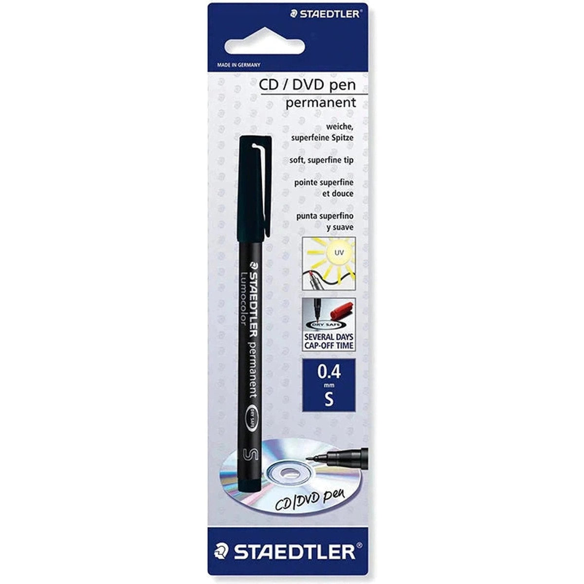 Staedtler Lumocolor Permanent Marker Mst317-9Bkda Black ColorWaves