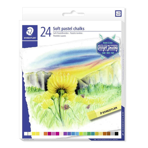 Staedtler Soft Pastel Chalks 24 Colors ColorWaves